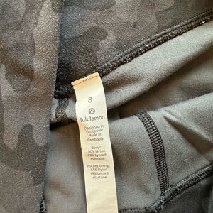 Lululemon Black Camouflage Joggers